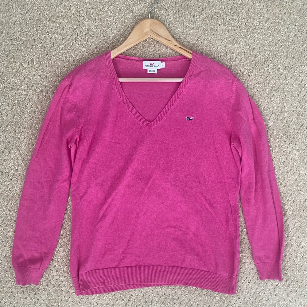Vineyard Vines Cotton Heritage Sweater - Fuschia